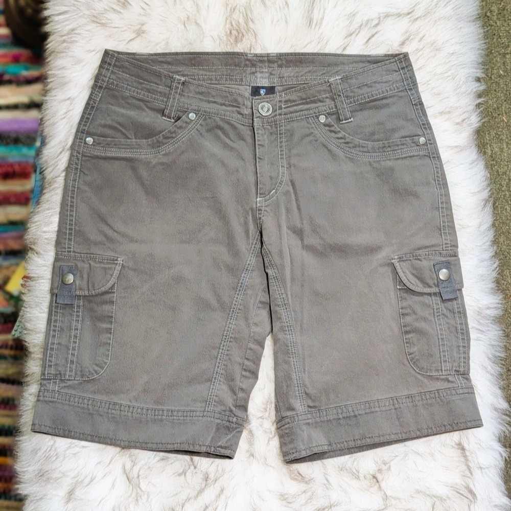Kuhl Gray Cargo Hiking Shorts Outdoor Utility 6 Multiple Pockets Gorpcore